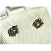 Image 2 : 2) 14K WHITE GOLD DIAMOND EARRINGS