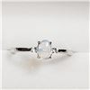 Image 1 : 76) STERLING SILVER OPALITE CZ RING SIZE 8