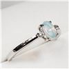 Image 2 : 76) STERLING SILVER OPALITE CZ RING SIZE 8