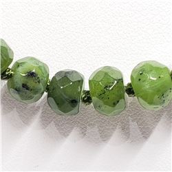 6) STERLING SILVER NATURAL JADE NECKLACE