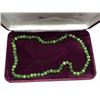 Image 6 : 6) STERLING SILVER NATURAL JADE NECKLACE