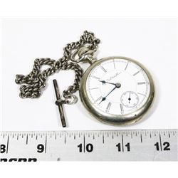 ELGIN EARLY 1900'S POCKET WATCH WITH CHAIN