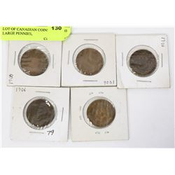LOT OF CANADIAN COINS INCL 1906 AND 1909 LARGE