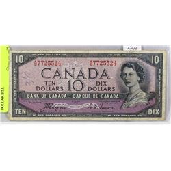 1954 CANADIAN DEVILS FACE 10 DOLLAR BILL