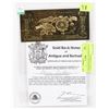 Image 1 : GOLD BANK NOTE GOVERNMENT OF ANTIGUA  & BARBUDA
