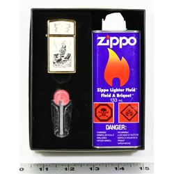 ZIPPO MARINERS COMPLETE IN CASE.