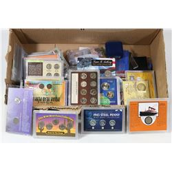 BOX OF 45+ USA COIN SETS & CERTIFIED COINS