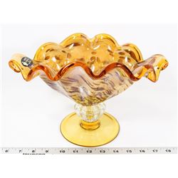 WHITE CRYSTAL HANDMADE IN ITALY ROLLED EDGE