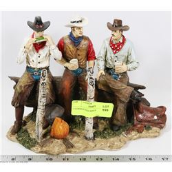 3 COWBOY FIGURINES
