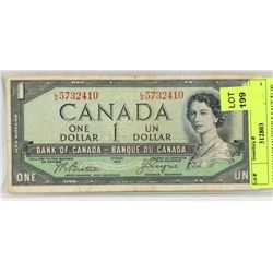 1954 CANADIAN DEVILS FACE $1.00 BILL