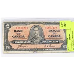 1937 CANADIAN $2.00 BILL
