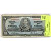 Image 1 : 1937 CANADIAN $5.00 BILL
