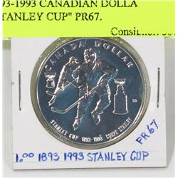1893-1993 CANADIAN DOLLAR "STANLEY CUP" PR67.