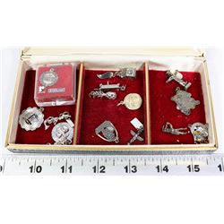 COLLECTION OF STERLING SILVER CHARMS.