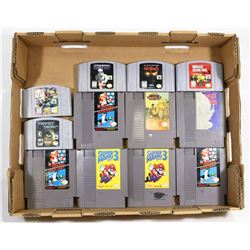 LOT OF 5 ORIGINAL NINTENDO 64 + 7 NES GAMES