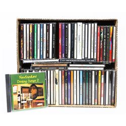 BOX W/OVER 70 MUSIC CDS - ROCK, POP,