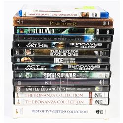 BUNDLE OF 11 WAR MOVIES & 3 BONANZA