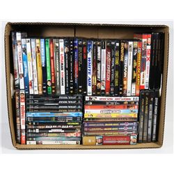 LARGE BOX W/60 DVD MOVIES & BOX SETS -
