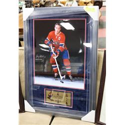20"X30" FRAMED JEAN BELIVEAU AUTOGRAPHED PHOTO