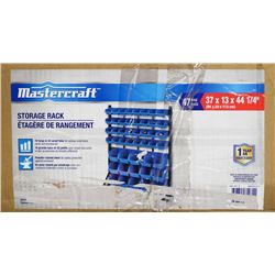NEW MASTERCRAFT STORAGE RACK. 47 BINS.