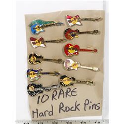 ON CHOICE: 10 HARD ROCK PINS COLLECTION