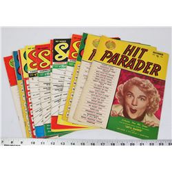 12 X 1950'S MUSIC SONG MAGAZINES