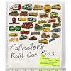 Image 1 : COLLECTION OF RAILROAD PINS WITH ENGINES AND CARS