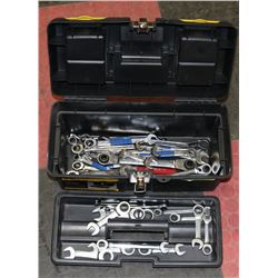 STANLEY TOOL BOX W/HAND WRENCHES