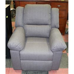 NEW ALISTAIR GREY FABRIC POWER RECLINING CHAIR