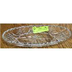 PINWHEEL CRYSTAL 11" LONG DISH (NO CHIPS) -