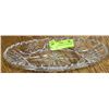 Image 1 : PINWHEEL CRYSTAL 11" LONG DISH (NO CHIPS) -