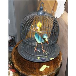 DECORATIVE METAL BIRD CAGE WITH METAL BIRD