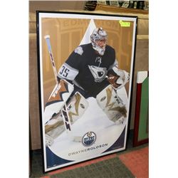 LARGE DWAYNE ROLOSON OILER'S GOALIE