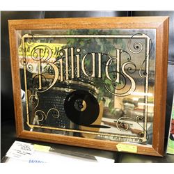 LARGE 23"X19" BILLIARDS MIRROR SIGN