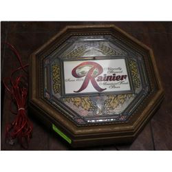16"X16" LIGHT UP RAINER BEER SIGN WORKS