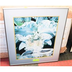 FRAMED ORCHID PRINT FROM 1987 ORCHID SOCIETY OF