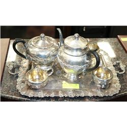 5PC SILVER PLATED TEA/COFFEE SET