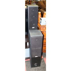 PAIR OF SONY TOWER SPEAKERS 150 WATT, 9X9X34