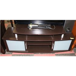 WOOD 2-TIER TV STAND WITH TWO 2-SHELF