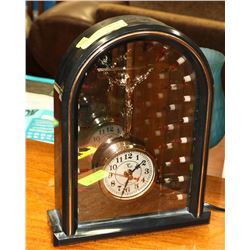 ILLUMINATED "LIGHTED"  CRUCIFIX AND CLOCK