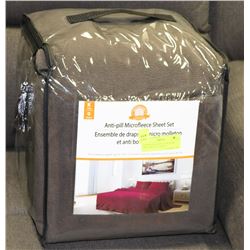 MICROFLEECE KING SIZE DARK GREY ANTI PILL SHEET