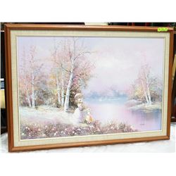 VICTORIAN MOTHER AND DAUGHTER SCENE SIGNED WALTON