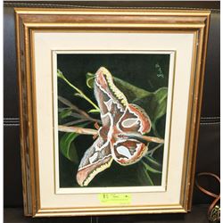 BUTTERFLY PAINTING SIGNED BY ARTIST