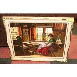 ANTIQUE OIL ON CANVAS ORIGINAL PAINTING