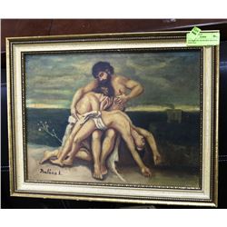 ANTIQUE OIL ON BOARD ORIGINAL PAINTING