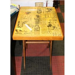 VINTAGE FOLDING BAR ROOM TABLE FROM TORONTO