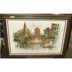 LARGE DUTCH SCENE OIL PAINTING, SIGNED 31” X 43”