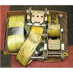 LOT OF TRUCKERS STRAPS INCL 2 RATCHETS