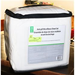 QUEEN OFFWHITE  ANTI-PILL MICROFLEECE SHEET SET