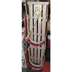 CHILDRENS DOUBLE SLED FROM 1960S MADE IN CANADA.